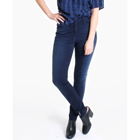 3X1 NYC Channel High Rise Skinny Leg Denim Jeans Dark Charlie Wash Size 25 - Picture 1 of 11
